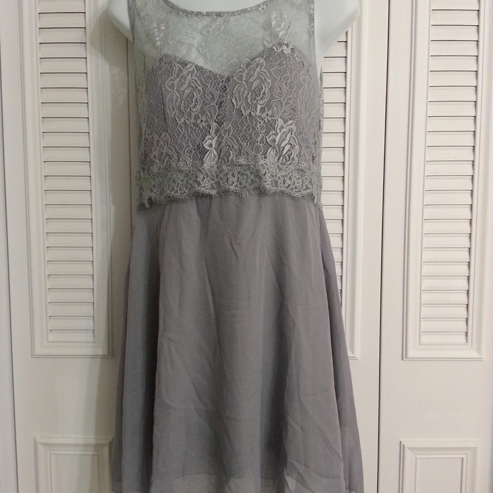 #75WD Silver Gray Dress